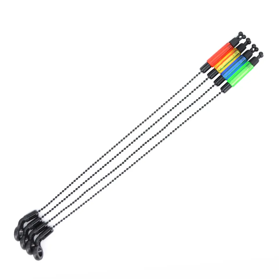 Hirisi Carp Fishing Alarm Swinger Fishing Bite Indicator with LED Light 4 pieces in Case Fishing