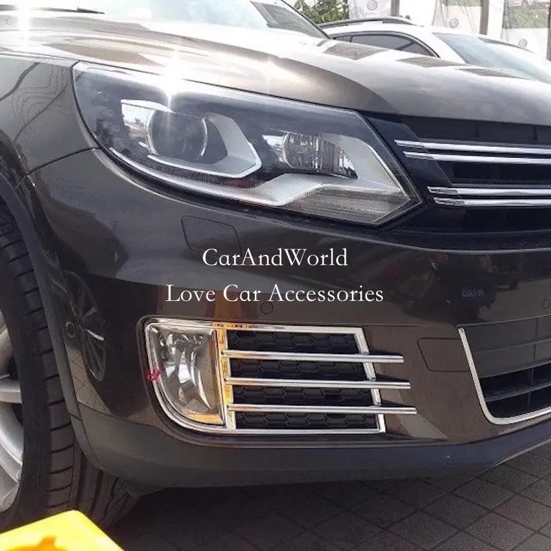 Для VW Volkswagen Tiguan 20152016 внешняя передняя противотуманная фара отделка ABS хром наклейки автомобиля Средства для укладки волос