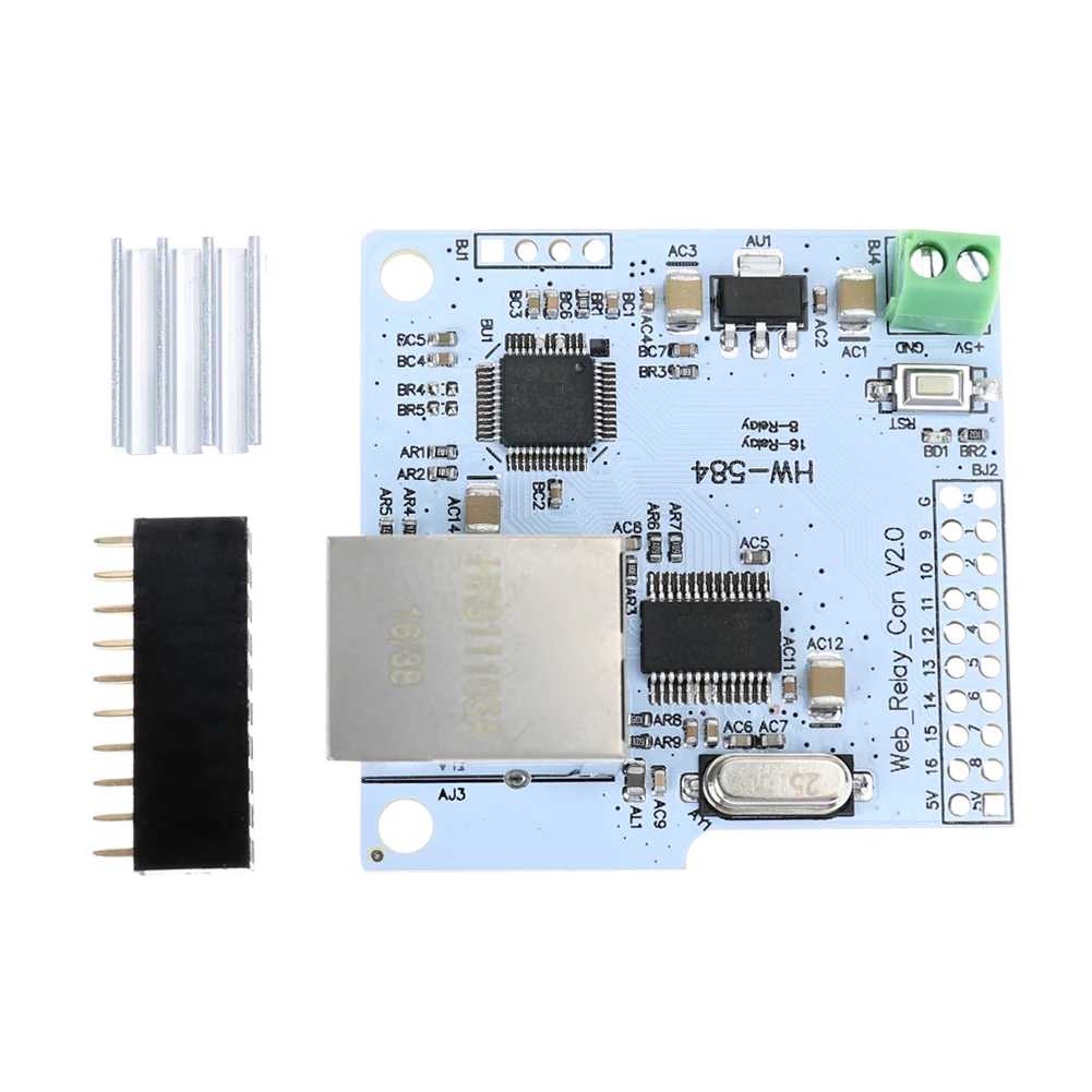 

New 8 Channel 28J60 W5100 RJ45 Network Relay Control Switch 5V Internet Relay Module Mobile Phone Control for Home Automation