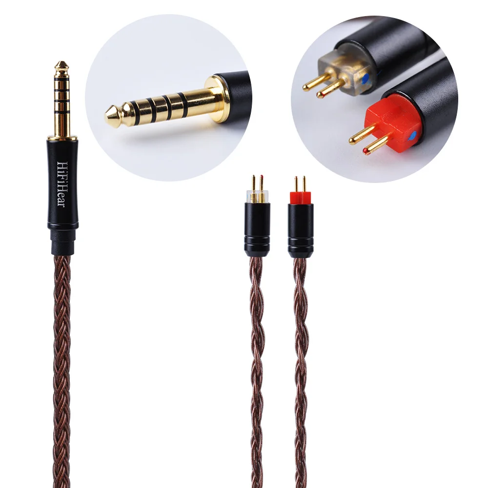 Цена Hifihear 16 Core посеребренный кабель 2,5 3,5 4,4 мм балансный кабель с MMCX 2pin разъем для LZ A5 HQ5 HQ6 ZS10 ZS6 AS10 ED16