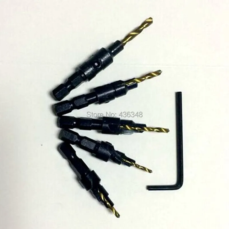 Hss Woodworking Ti Countersink Drill Bit Set 4