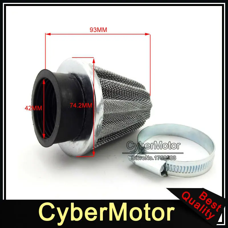 Воздушный фильтр для мопеда мотоцикла 42 мм нержавеющая сталь|air filter cleaner|cleaner air