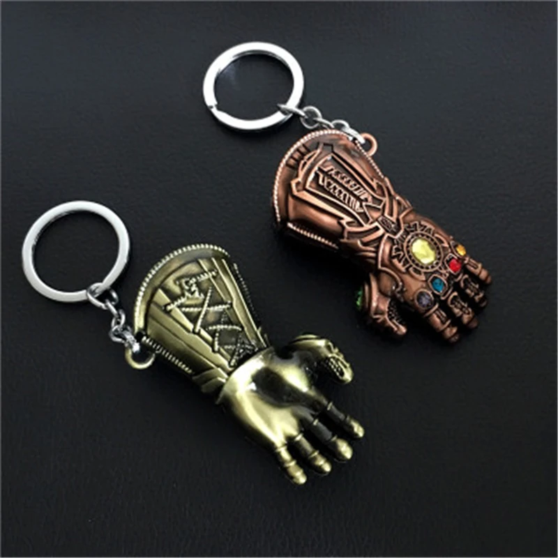 

Hot Movie Avengers Endgame Infinity War Thanos Infinity Gauntlet Gloves Keychain Key Chain Cosplay Accessories Prop