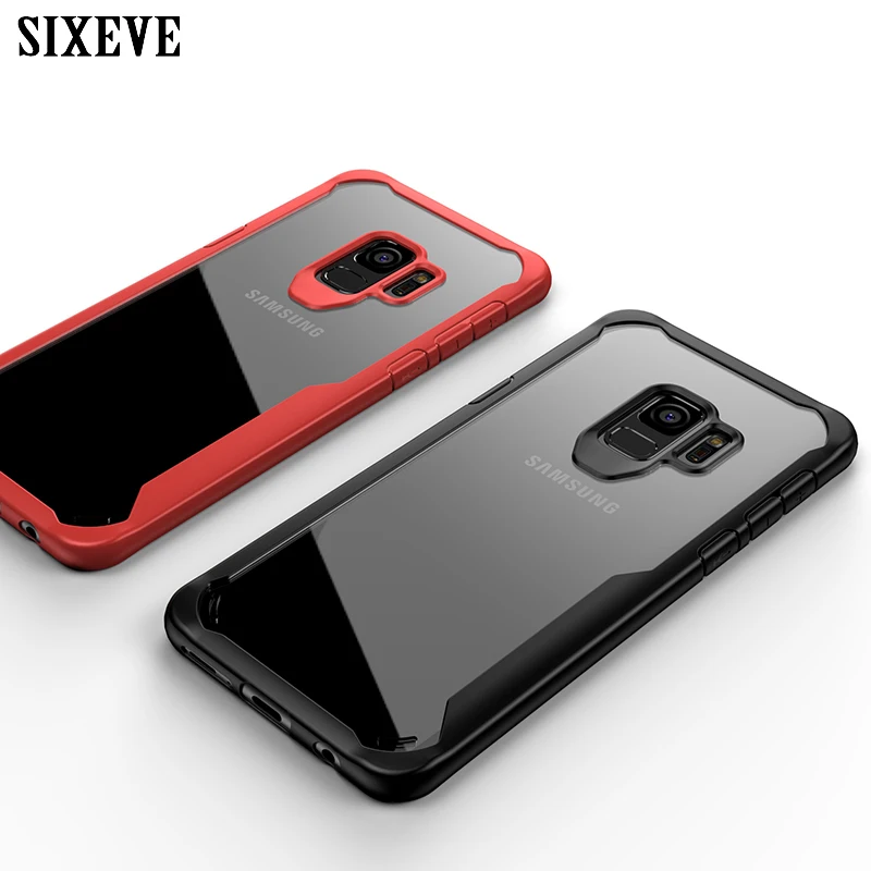 Soft TPU Case For Samsung Galaxy S10 Lite S8 S9 Plus Note 8 Luxury Acrylic Clear Silicone Shockproof Cell Phone Full Cover Armor |