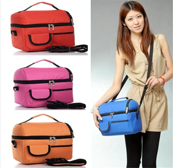 Portable Lunch Picnic Thermal Insulated Bag Ice Cooler Box Storage