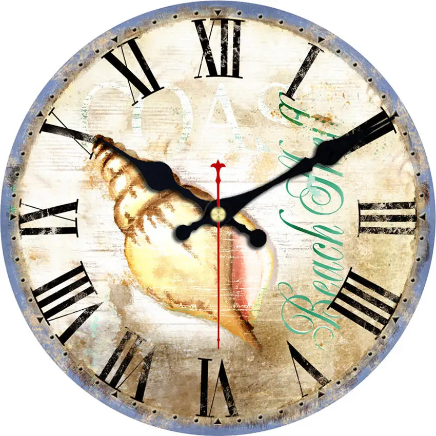 С рисунком милой собаки настенные часы, 12 дюймов круглые настенные деревянные картона часы, современные настенные часы для домашнего декора, бесшумный и не тикают - Цвет: Wall Clock 2