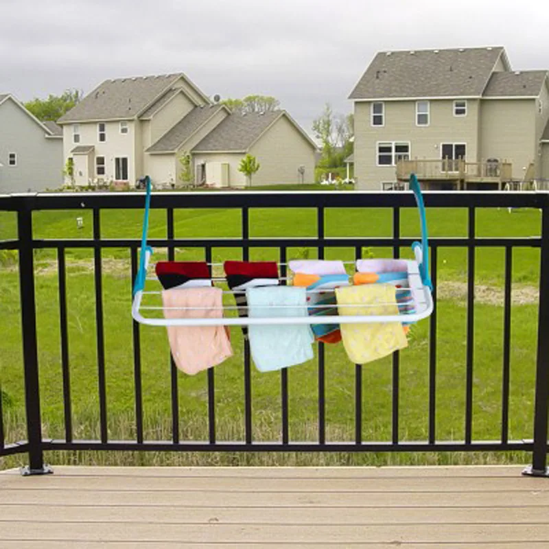 Foldable Multi function Balcony Drying Rack Balcony Railing Security