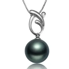 GVBORI Таити Черный жемчуг кулон 18 К золото pendannecklace модные Стиль Ювелирные украшения shippingpp135qm