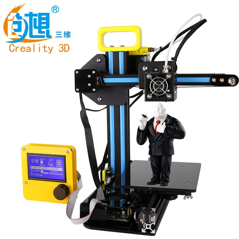 

Newest Mini Version Desktop Level Creality CR-7 3D Printer With LCD Display Portable Cheap DIY 3 D Printer Parts Free Shipping