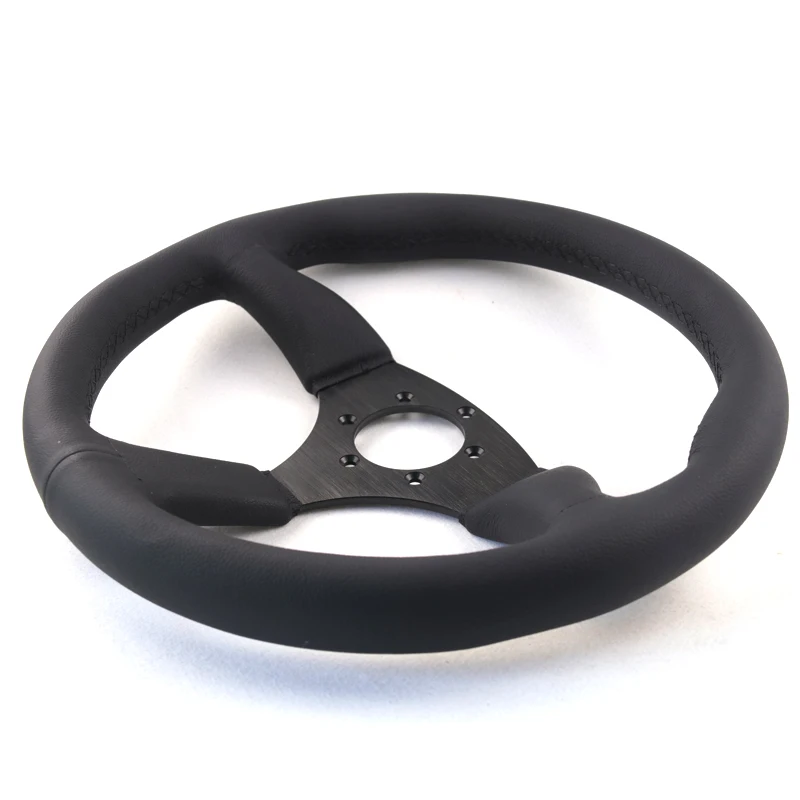 350mm para a para a Corrida Realmente de Couro Leosport 14 Corrida Volante Linha Vermelha Volante Racing Game Steering Wheel 14 350mm steering wheel
