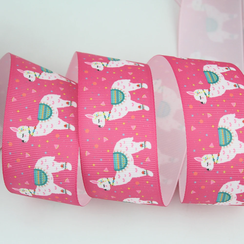 Llamas cartoon character  grosgrain ribbon  (10)