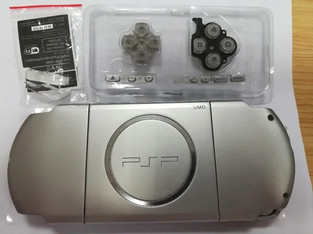 

Free shipping Siliver Color Full Housing Shell Faceplate Case Repair Replacement for Sony PSP 3000 Console Shell with Buttons