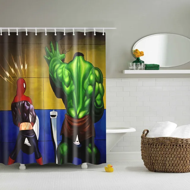 New Green Hulk Spiderman Bagno impermeabile Tenda Della Doccia e mildewproof Eco New Green Hulk Spiderman Bagno impermeabile Tenda Della Doccia e mildewproof Eco