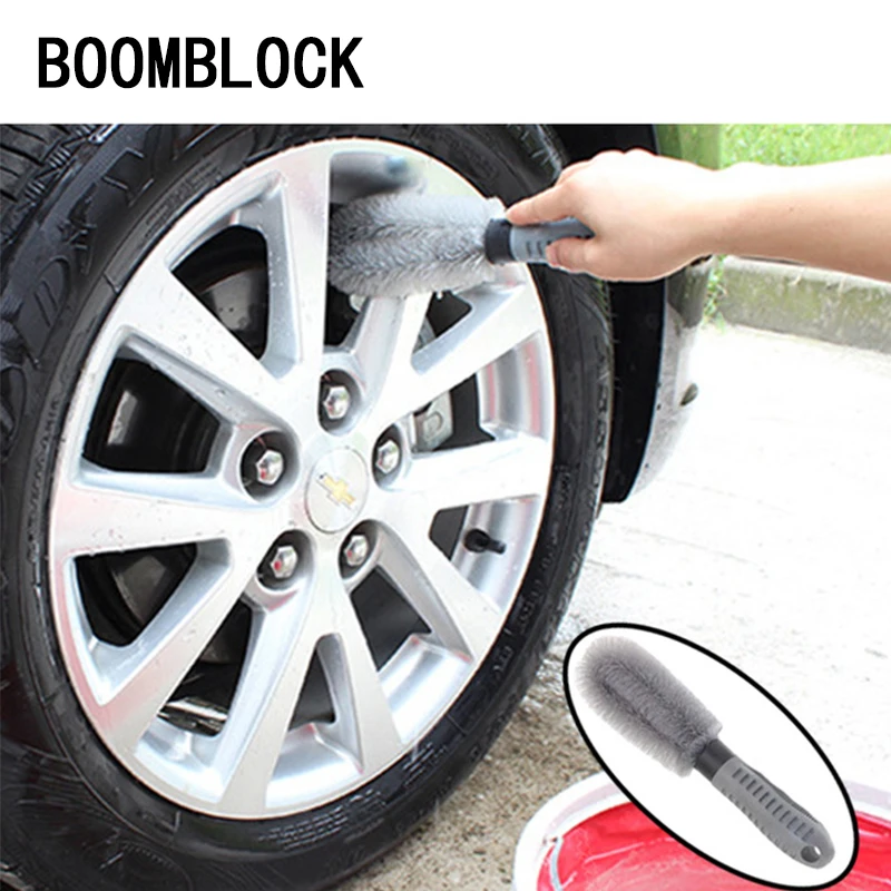 

BOOMBLOCK Car Styling Hub Cleaning Brush Tools For Saab Chevrolet Cruze VW Passat B5 B6 B7 Toyota Corolla 2008 RAV4 Accessories