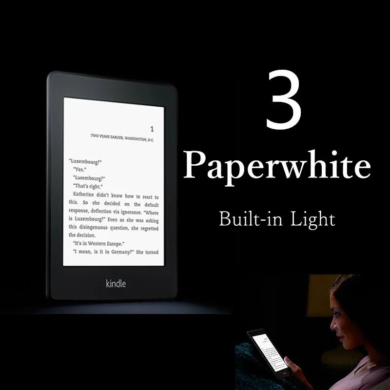 Kindle Paperwhite 3 неоткрытое поколение чтения электронных книг Встроенный светильник 6 дюймов 4 Гб электронная книга читатель E-ink