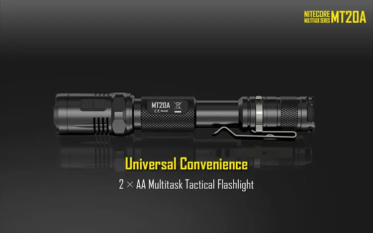 NITECORE MT20A многозадачный Тактический светильник R5 Белый Красный светодиодный светильник освещение AA Кемпинг ручной светильник ing фонарь