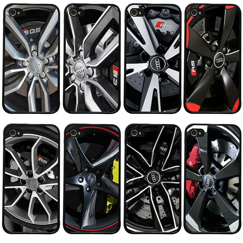 

Mobile Phone Cases Hard PC TPU Plastic Cover Hot Audi Car Wheel Pattern for iphone 8 7 6 6S Plus X XR XS Max 5S 5 SE 4 4S Bag