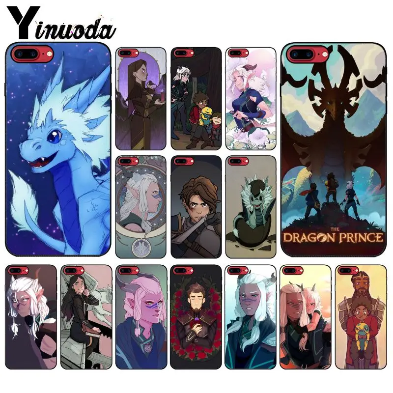 

Yinuoda Dragon prince Black Soft Shell Phone Cover for Apple iPhone 8 7 6 6S Plus X XS MAX 5 5S SE XR Cover