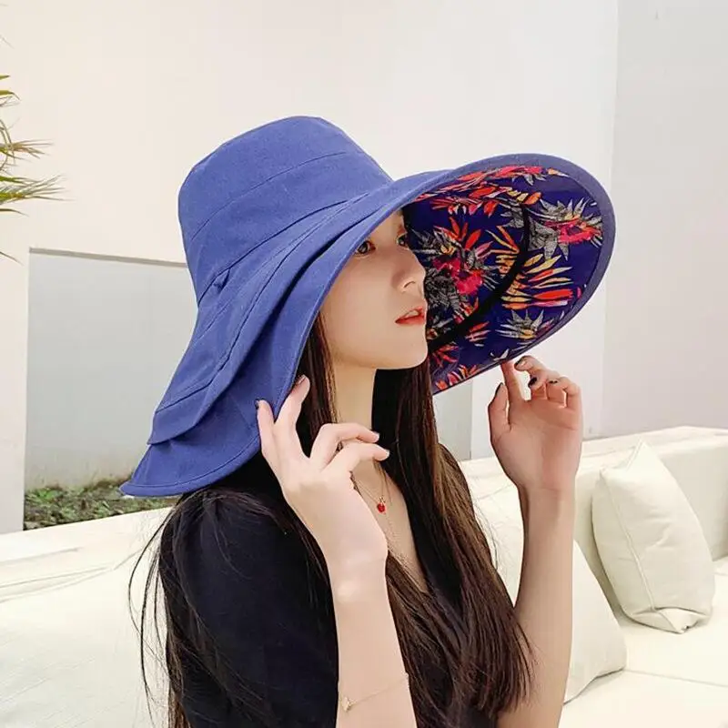 Красочная подвеска Складная Brimmed летняя шляпа шляпы для женщин УФ Защита большой пляжный навес головные уборы уличные