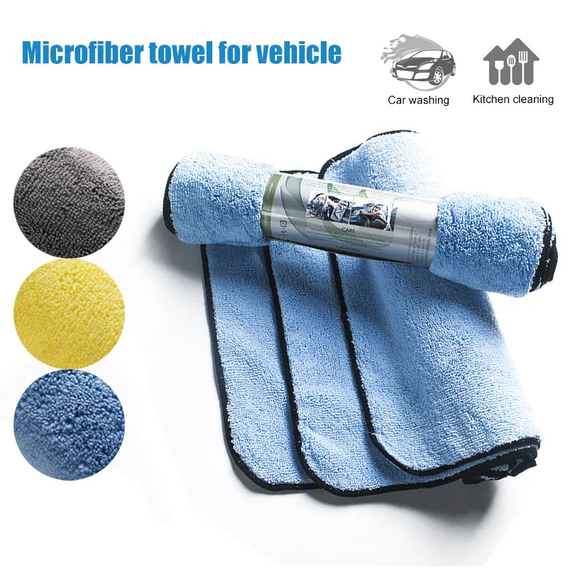 3Pcs Car Care Towels Car Washing Drying Towel Microfiber Car Cleaning