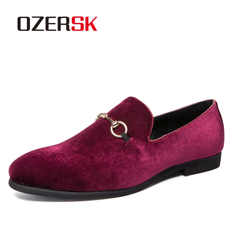 

OZERSK Fashion New Style Soft Moccasins Homme Men Loafers High Quality Suede Shoes Soft Men Flats Gommino Driving Shoes