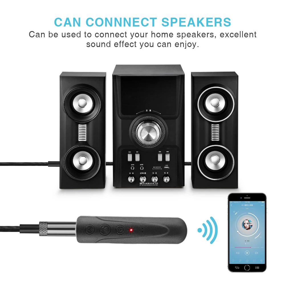 Bluetooth 4 1 адаптер приемника 3 5 мм AUX аудио беспроводной стерео громкой связи