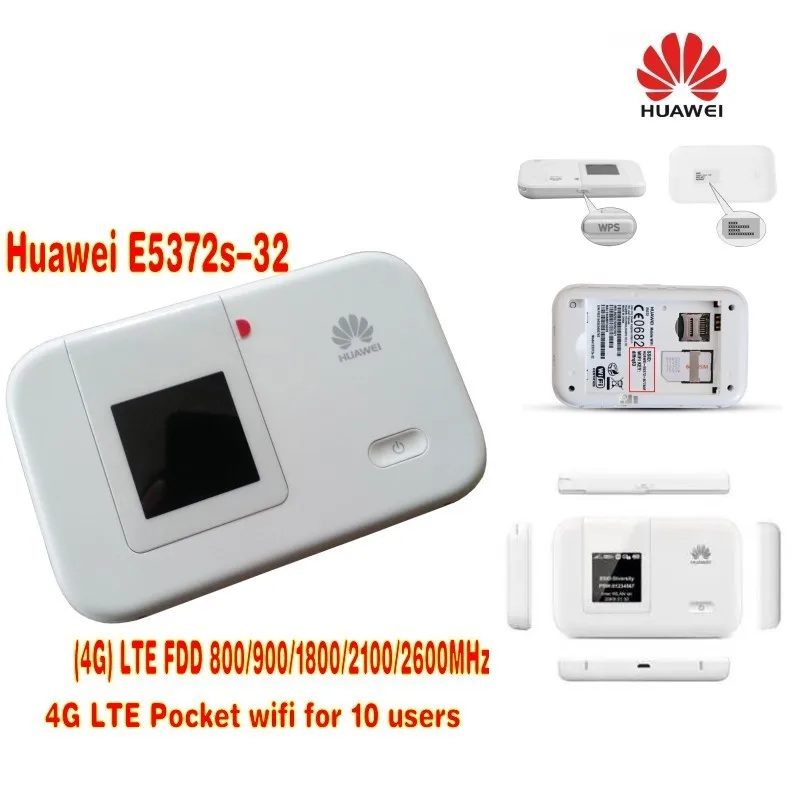 HUAWEI E5372s-32 4 г 150 Мбит/с LTE Cat 4 карман для мобильного Wi-Fi Беспроводной Hotspot модем