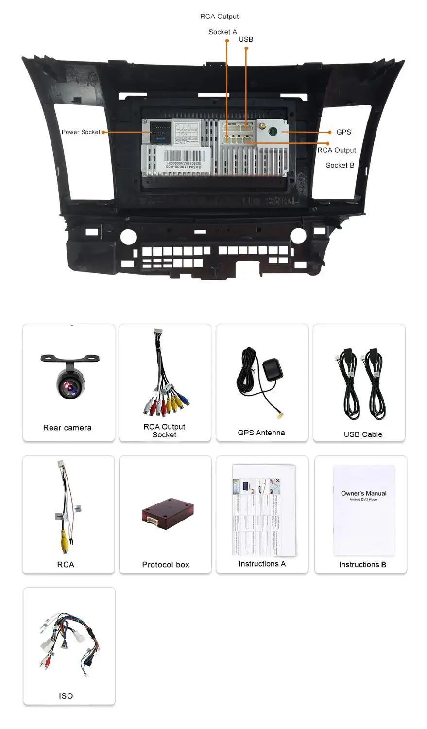 Sale Android 9.0 Car Radio for Mitsubishi lancer 10 inch 1024*600 Quad Core wifi Bluetooth video audio Multimedia 2din car dvd player 5