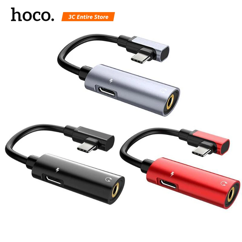 

HOCO LS19 2 in 1 Type-C USB Audio Converter Phone Charger Earphone Headphone Adapter High Quality 2 in 1 Audio Converter New