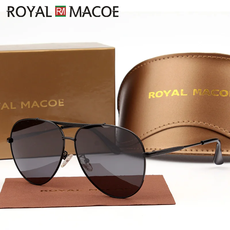 Мужские и женские солнцезащитные очки ROYAL MACOE Винтажные Солнцезащитные с
