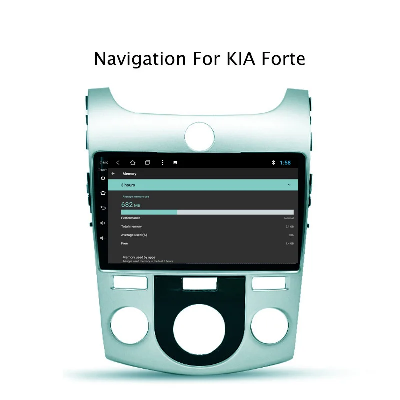 Discount NAVITOPIA 9inch 2G RAM 32G ROM Android 8.1 Car DVD Multimedia GPS Navigation for Kia Forte 2009 2010 2011 2012 2013 2014-2017 8