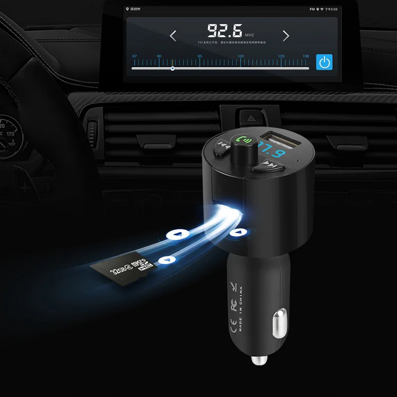 Автомобильное зарядное устройство Bluetooth MP3 музыкальный плеер Поддержка TF карта U