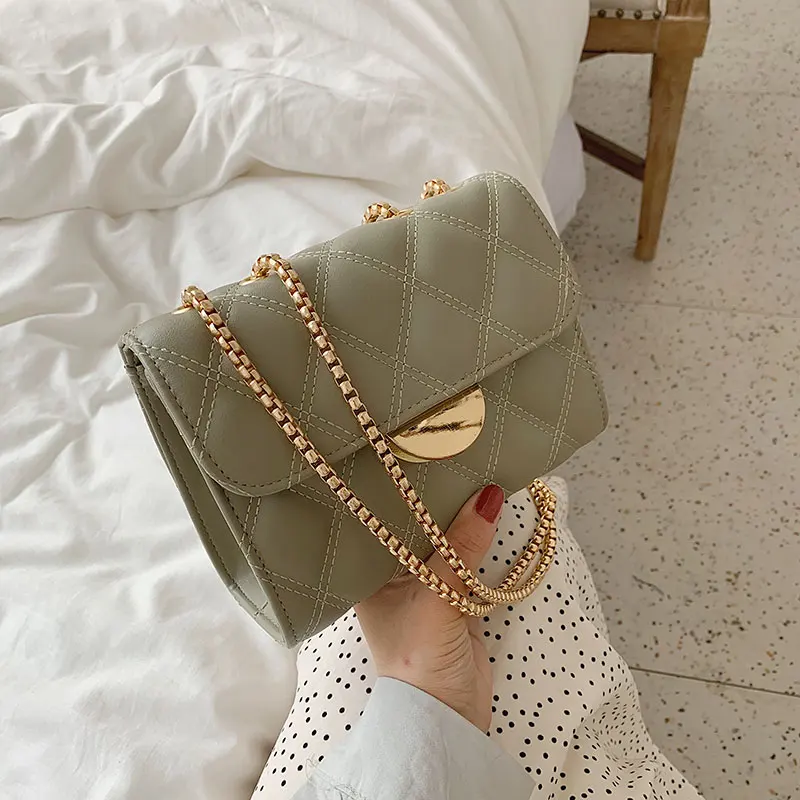 

New Korean version texture chain single-compartment fashion lady-in-the-bag