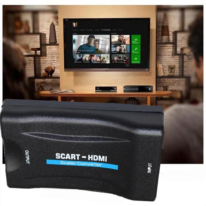 1080P из scart в HDMI конвертер видео аудио сигнала адаптер HD HDMI конвертер видео аудио высококлассный конвертер