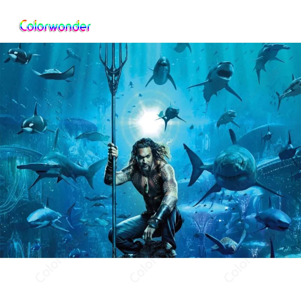 Colorwonder аквамэн фон для фотосъемки с изображением 7 х 5 виниловая супергероя