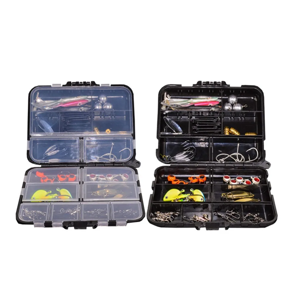 

Fishing Storage Box Small Plastic Double Layer Hooks Lure Bait Organization Case Accessories Carp Fishing pesca acesorios