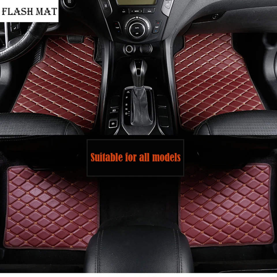 High quality artificial leather universal car floor mat for fiat all models fiat 500x bravo palio albea panda doblo car mats