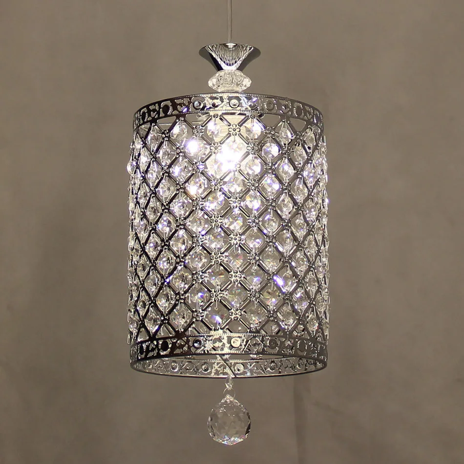 

Modern led crystal chandelier lamp, Chrome color E27 lamps, mini K9 crystal chandelier lights bedroom restaurant crystal lamp