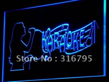 

i843 Karaoke Singing Lady Display Bar LED Neon Light Light Signs On/Off Switch 20+ Colors 5 Sizes