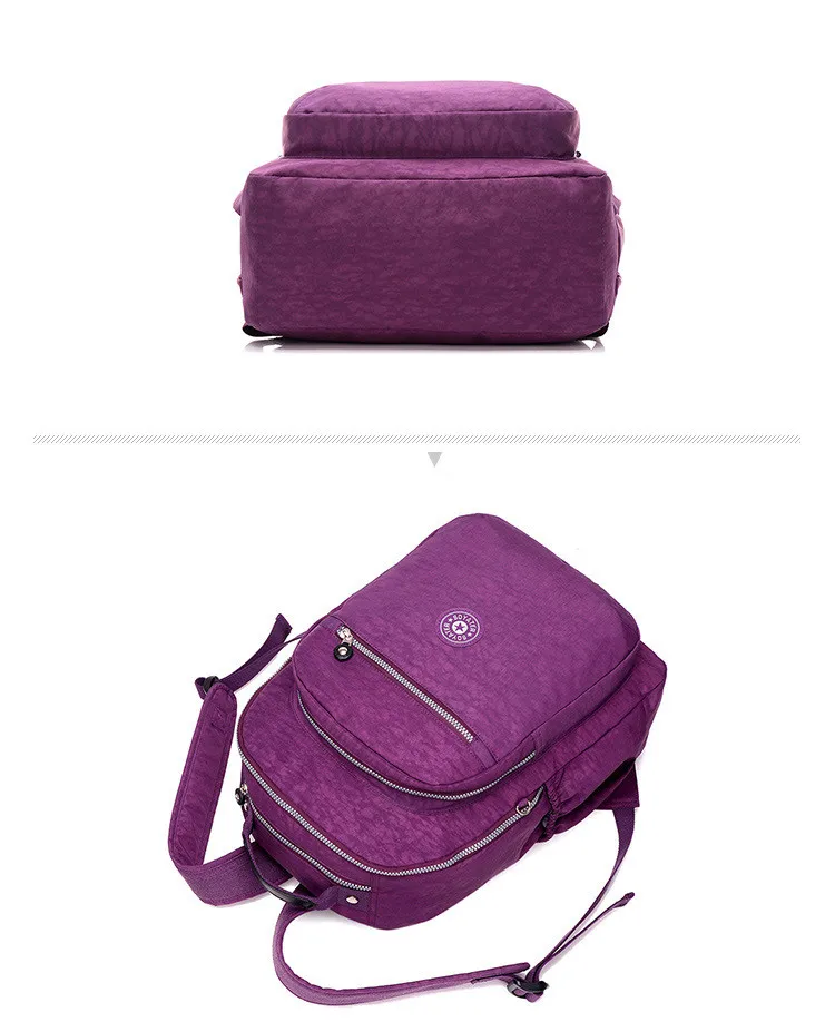 Школьный рюкзак для девочек-подростков Mochila Feminina, женские рюкзаки, нейлон, водонепроницаемый, повседневный рюкзак для ноутбука, женский рюкзак