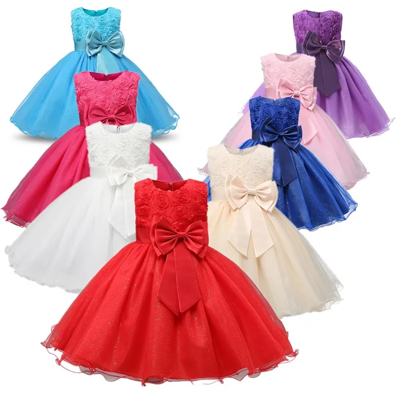 

Childresn Clothes Birthday Dresss Vestidos infantil Sleeveless Princess Party Kids Dresses for Girls Cute Children Clothing 10T