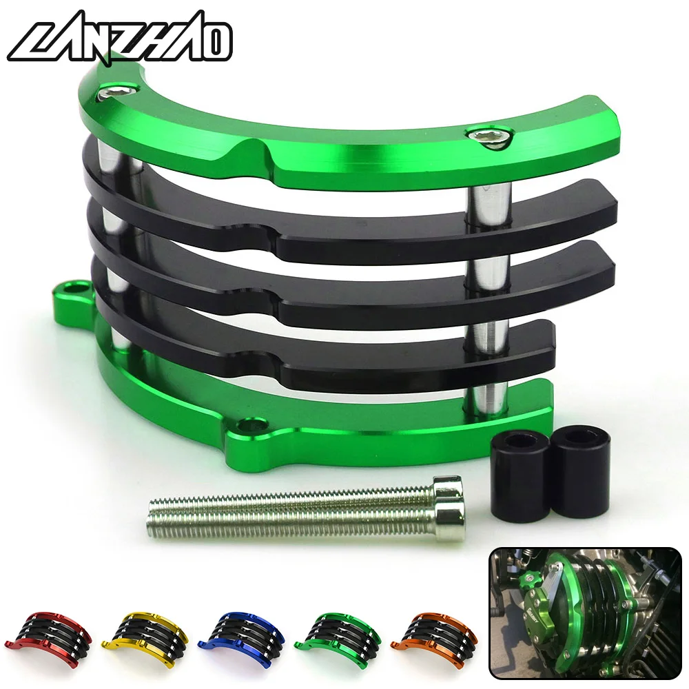 

CNC Aluminum Motorcycle Engine Guard Side Stator Case Guard Protector Green Blue Gold Orange Red for Kawasaki Z125 / Z125 Pro