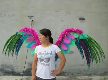 

2015 Custom model lingerie catwalk shows stage performance props fashion Peacock feather large props windows/auto shws props