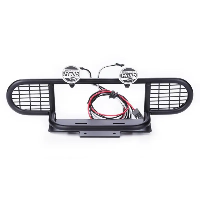 

Protective Net Front Bumper with 2pcs Round Light for RC TRX-4 Rc4wd Axial