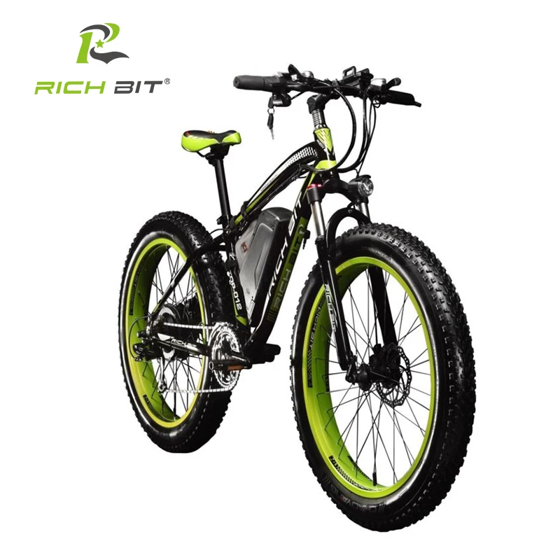 RichBit Ebike New 21 font b speeds b font Electric Fat Tire Bike 48V 1000W Lithium