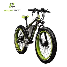 RichBit Ebike New 21 speeds Electric Fat Tire Bike 48V 1000W Lithium Battery Electric Snow Bike