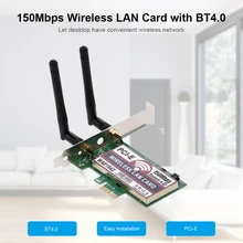 Беспроводной сетевая карта Беспроводной карта LAN BT WiFi сетевая карта с высоким коэффициентом усиления антенны 150M PCI-E карта адаптера