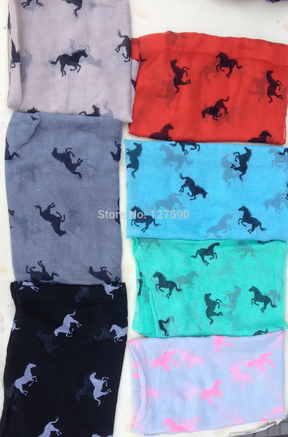 2015 Fashion Women Running Horse Print Scarf Animal Print Long Scarves