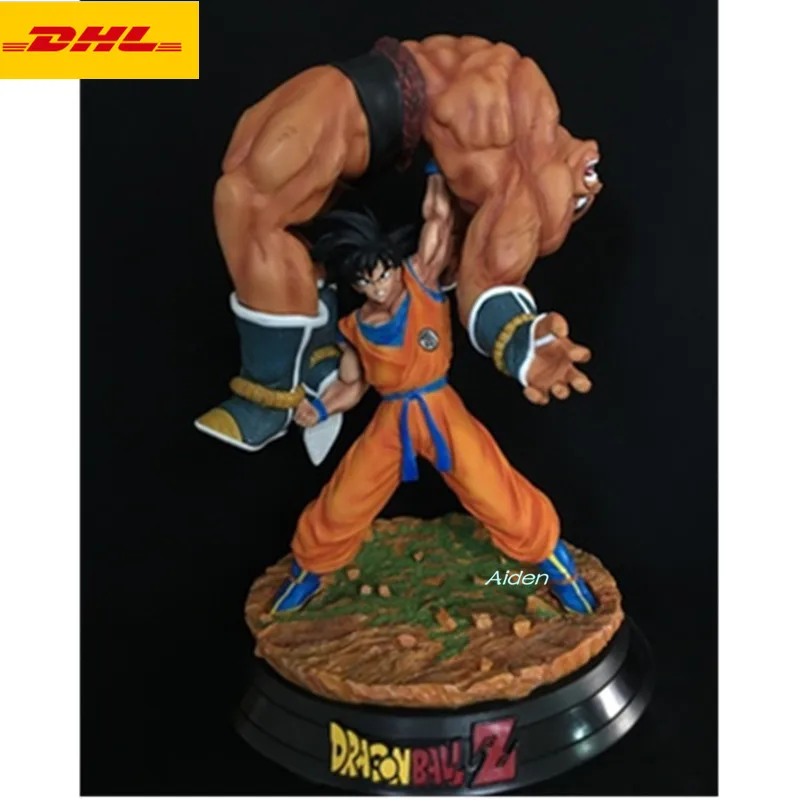 

17" Dragon Ball Statue Son Goku Bust lift Actions Nappa Full-Length Portrait Kakarotto GK Action Figure PF Toy BOX 43CM B1322