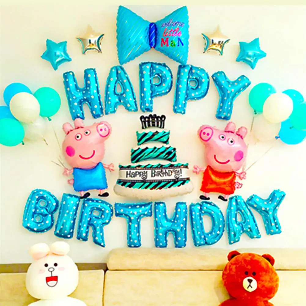 

Birthday Balloons Aluminum Balloon Suit Children's Birthday Decoration Party Ballons Decoration Birthday (Inflator Random Color)